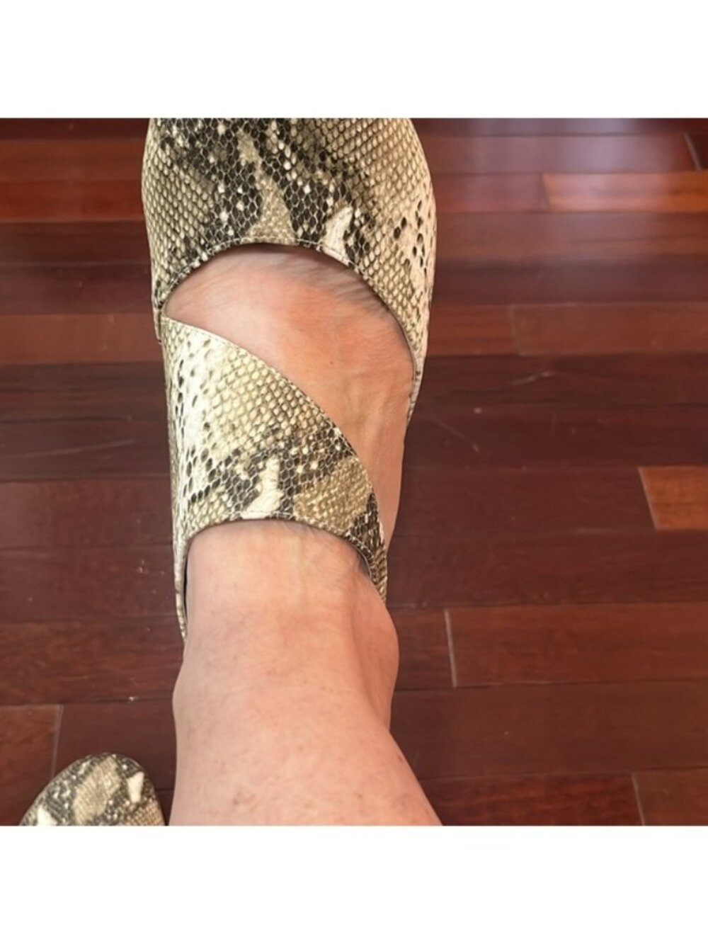 Comfort View Snake Skin design pumps low heel NWOT Size 10 side buckle - Picture 9 of 12